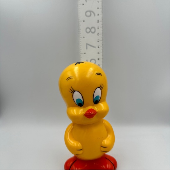 1976 Warner Brothers Tweety Bird Bank Vintage Dakin Made in Korea 6" Plastic - Picture 9 of 12